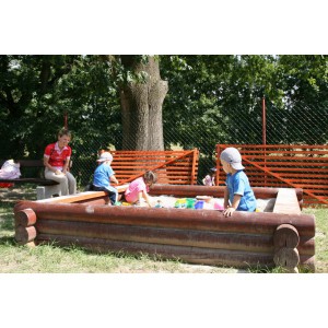 Dětské pískoviště 2,5x2,5m  kulatina 16cm